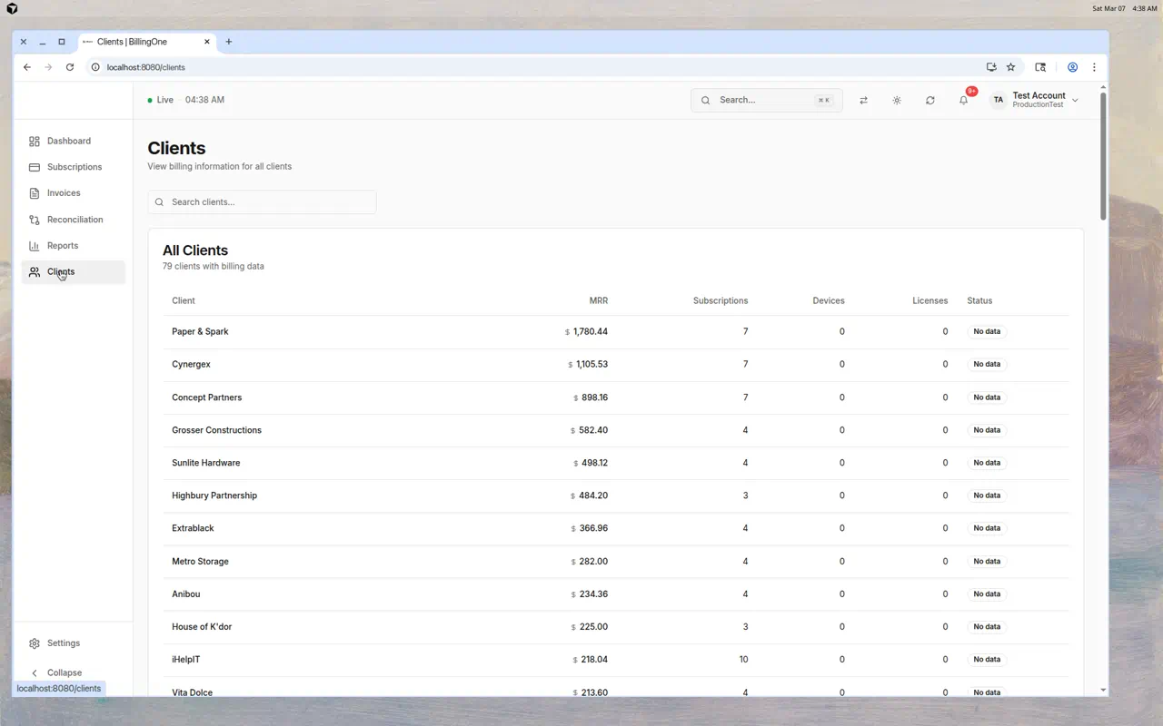 Clients Page