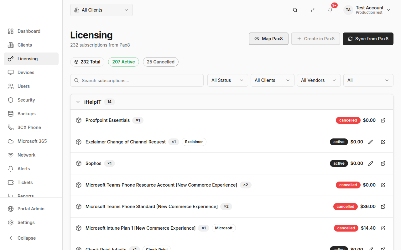 Licensing Page