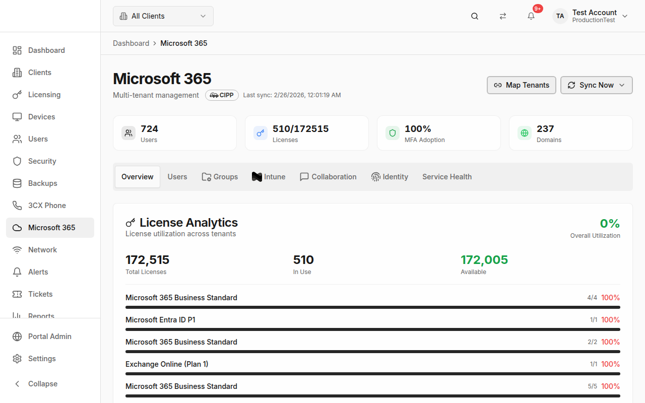 Microsoft 365 Page