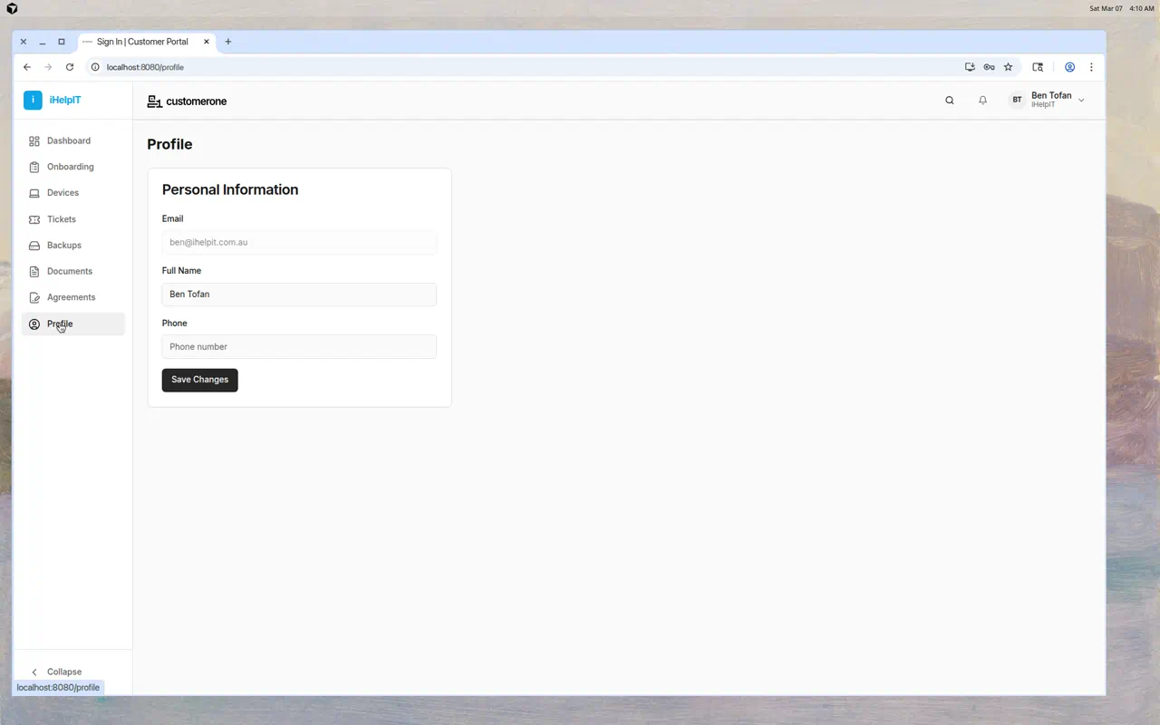 Profile Page